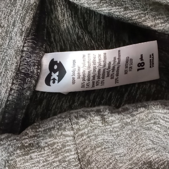 Justice Gray Leggings w Flower Legs Size 18Plus - Picture 7 of 7